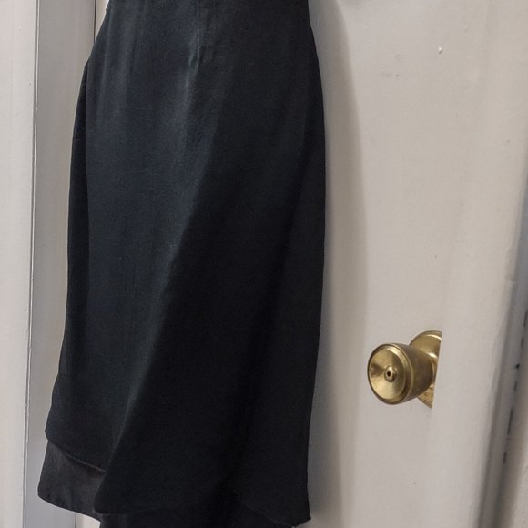 Chan Luu charcoal 100% silk skirt Size L - Picture 5 of 9